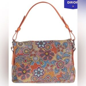NEW INNUE Leather Mosaic multicolor Pattern Purse Made in Italy